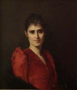 Anna Bilinska-Bohdanowicz Portrait of a women in red dress china oil painting artist